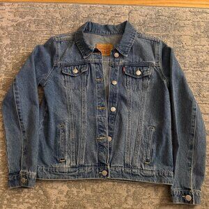 Levi Straus Co Denim Button Trucker Jacket Girl XL 13-15